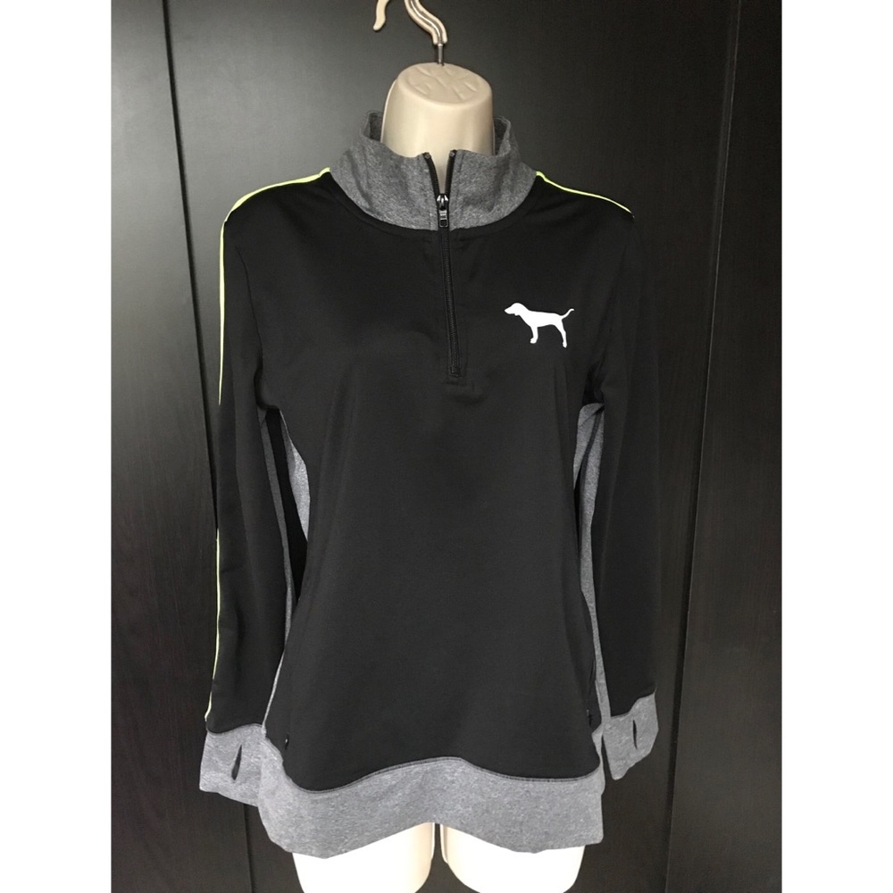 Pink 3 quarter zip sweatshirt